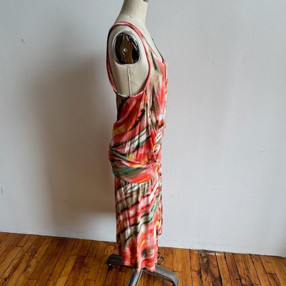 PLEIN SUD Y2K Tie Dye Flapper-Style Midi Dress - Picture 3 of 10